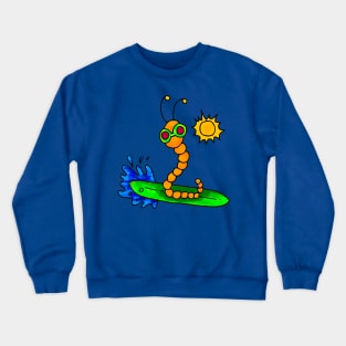 surfer worm Crewneck Sweatshirt